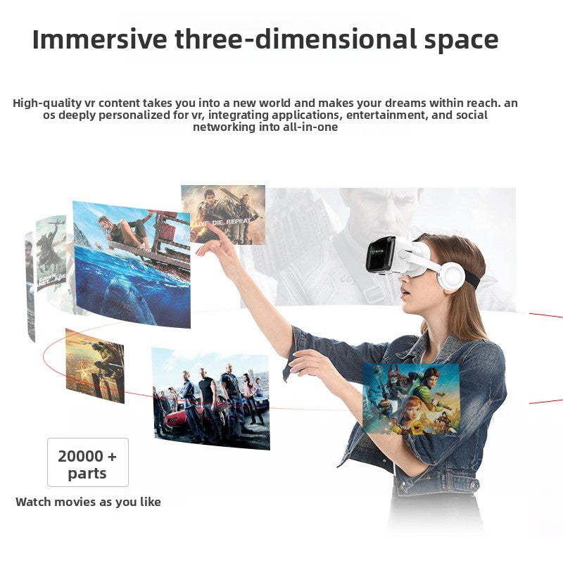 Wireless Bluetooth VR Headset G04BS with 3D Virtual Reality Game Helmet