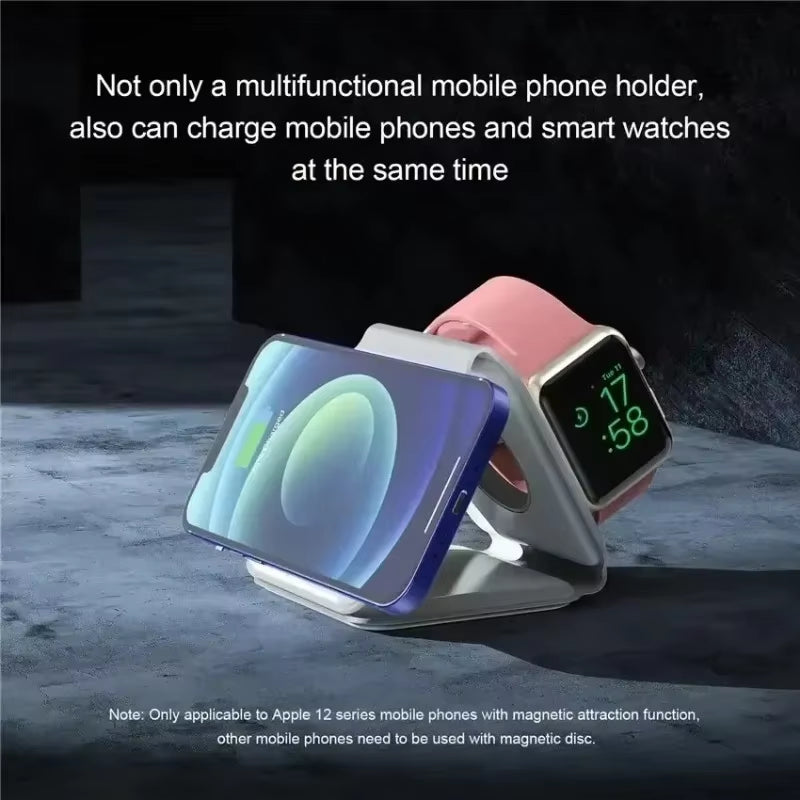 Ultimate 3-in-1 Magnetic Wireless Charger Dock for Magsafe: Fast Charging for iPhone 16/15/14/13/12 Pro Max, Apple Watch, and AirPods
