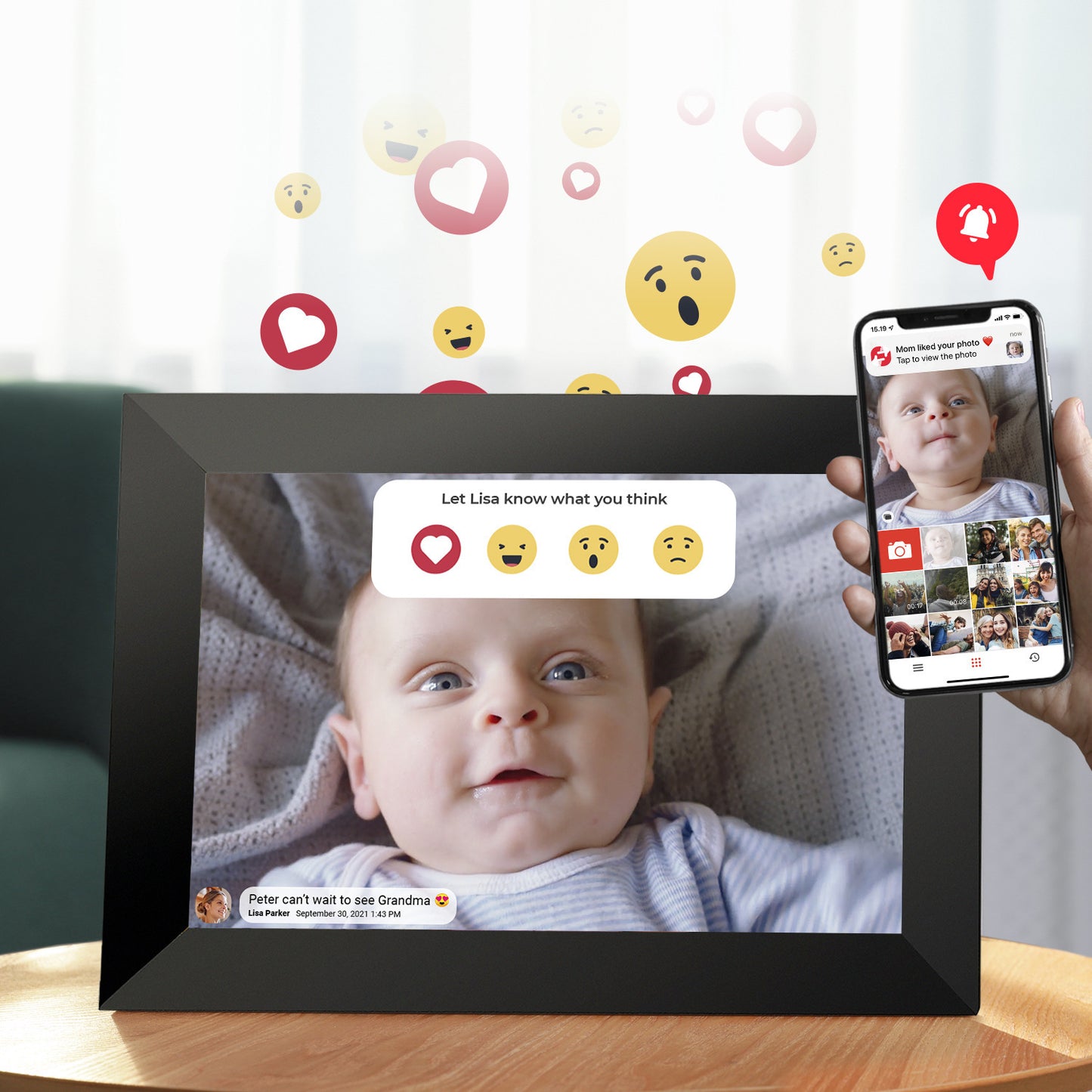 10 inch WIFI Touch Digital Photo Frame with Memory