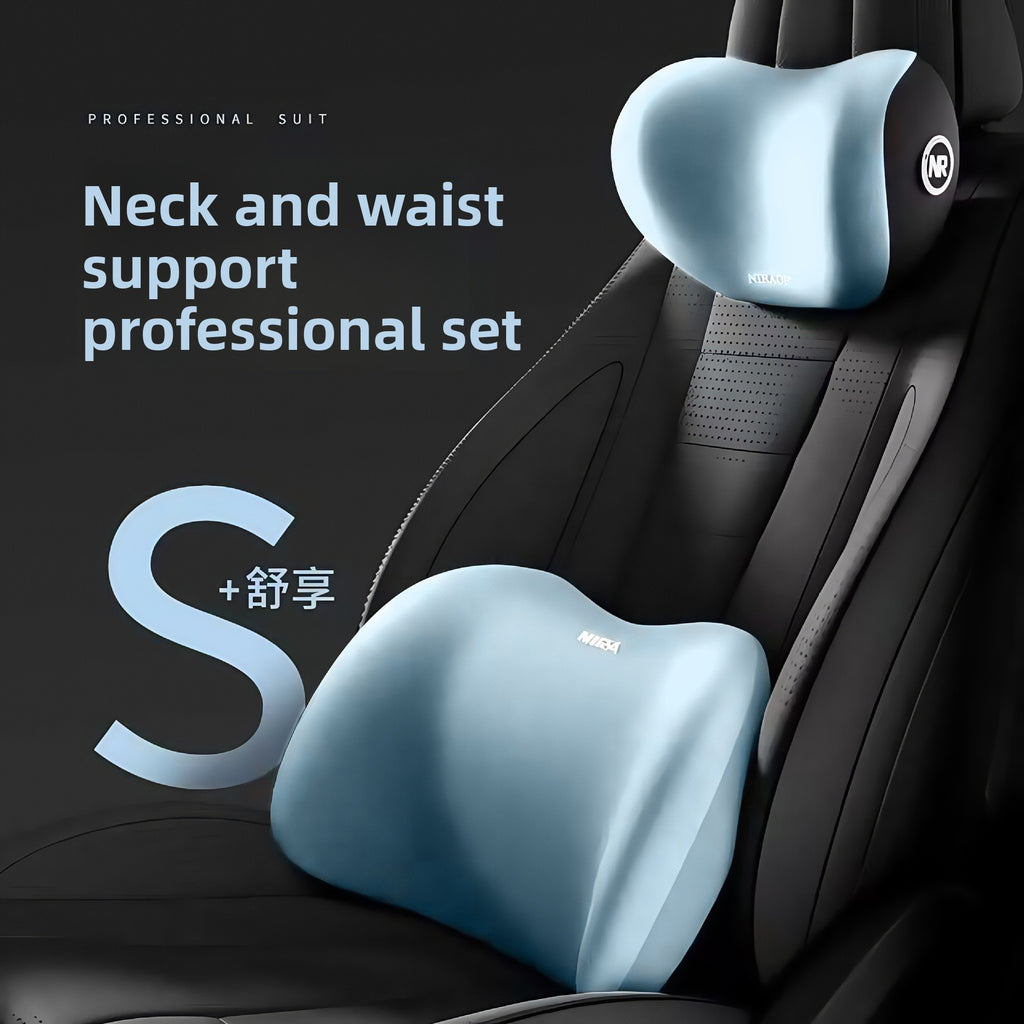 Car Headrest and Lumbar Support Pillow