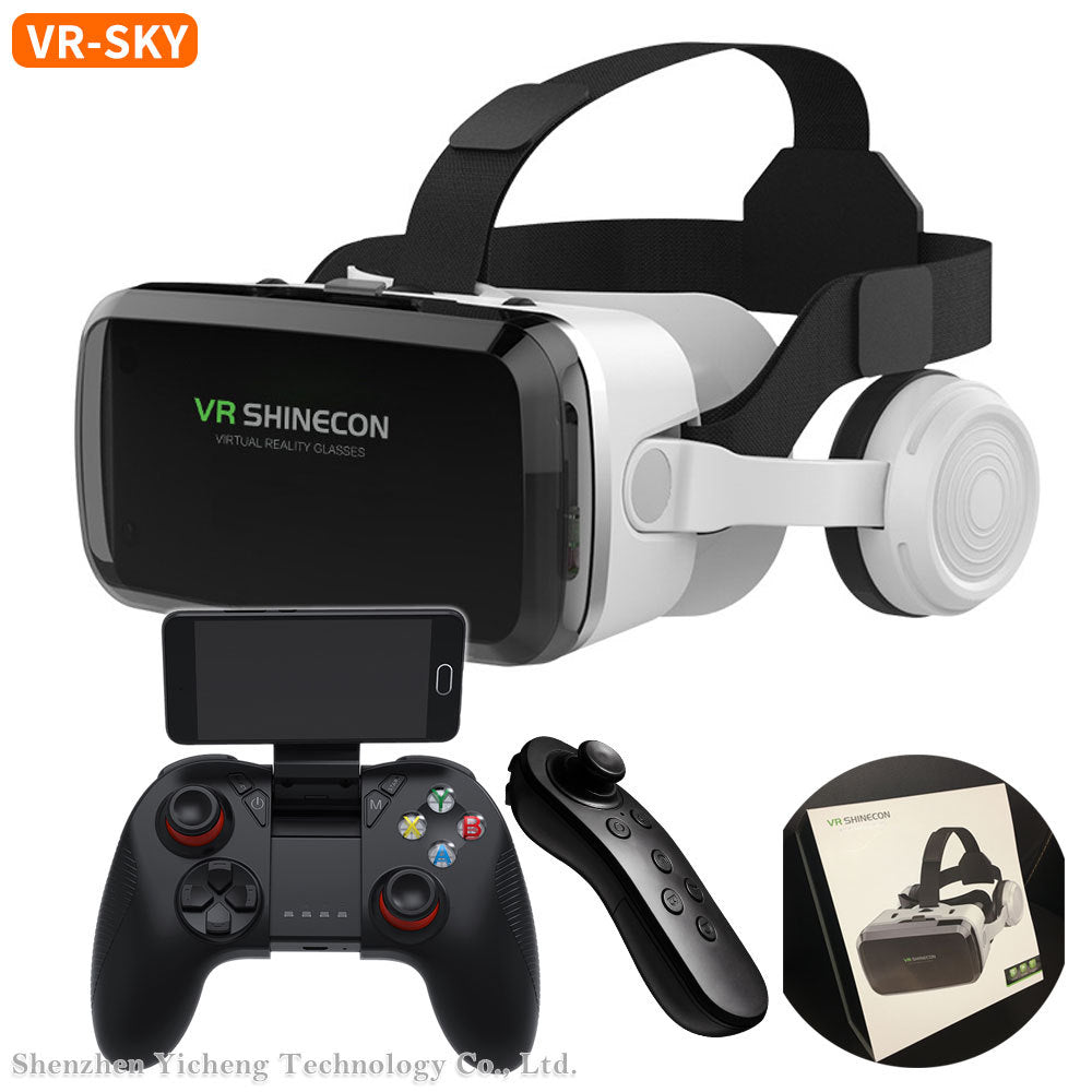 Wireless Bluetooth VR Headset G04BS with 3D Virtual Reality Game Helmet