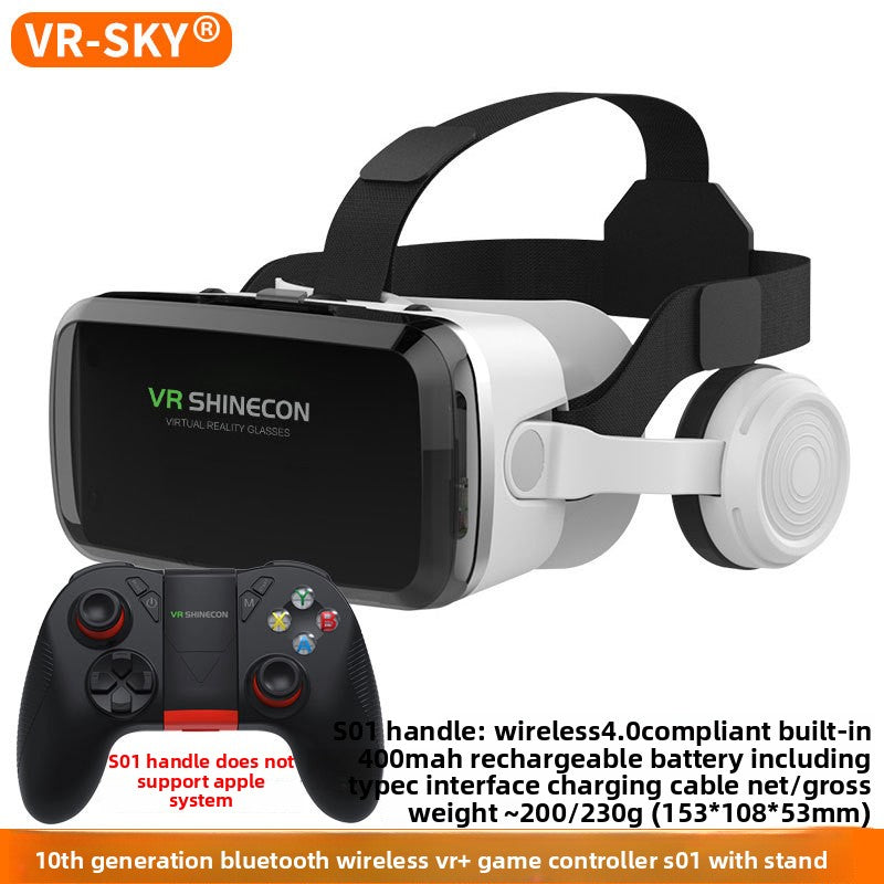 Wireless Bluetooth VR Headset G04BS with 3D Virtual Reality Game Helmet
